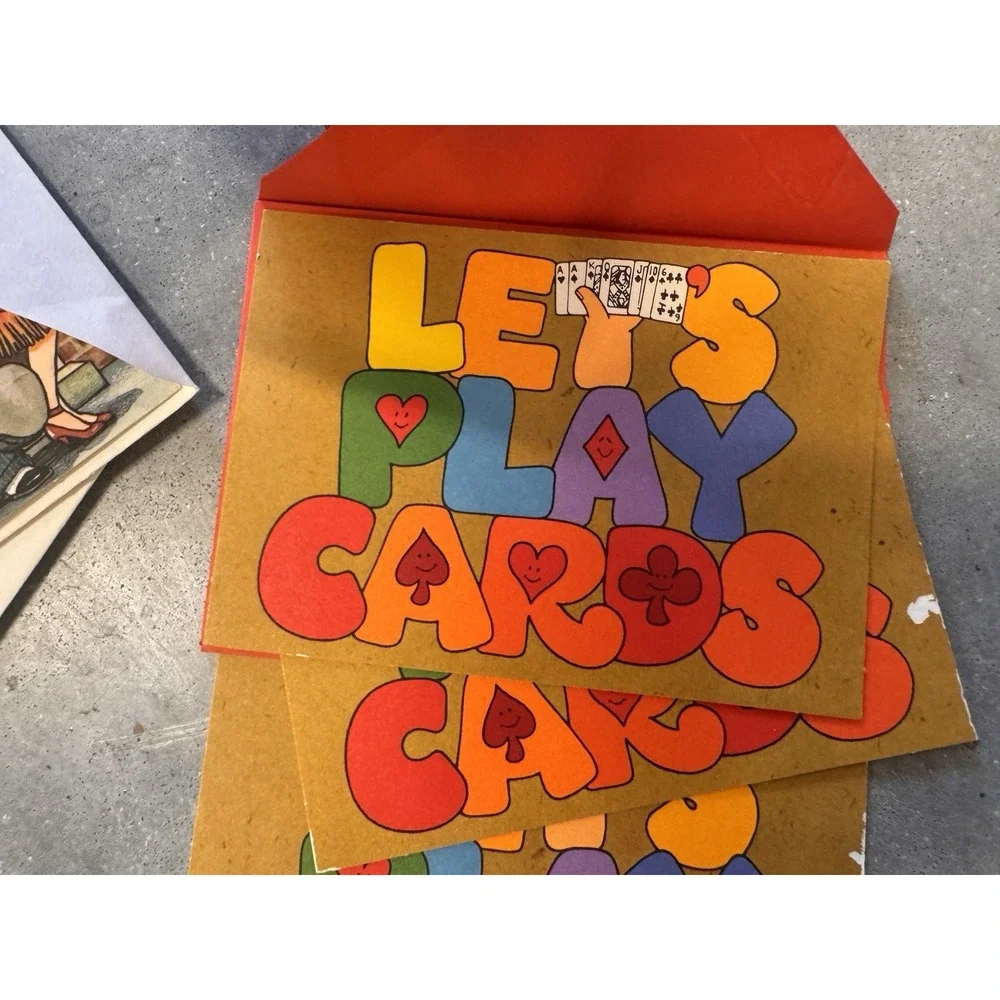 Vintage Party Invitation Card Lot Gangster Birds Humor Playing‎ Cards